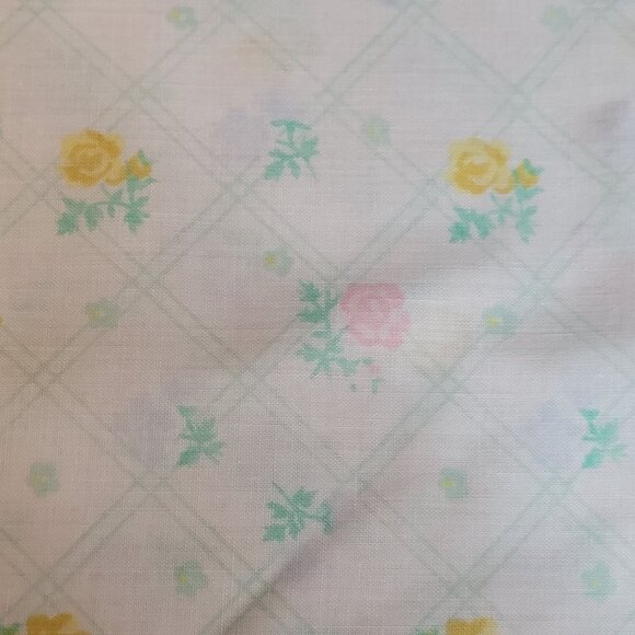 Vintage Pillow Case Set of 2 Standard Tastemaker Muslin Floral Cotton Blend - Picture 3 of 7